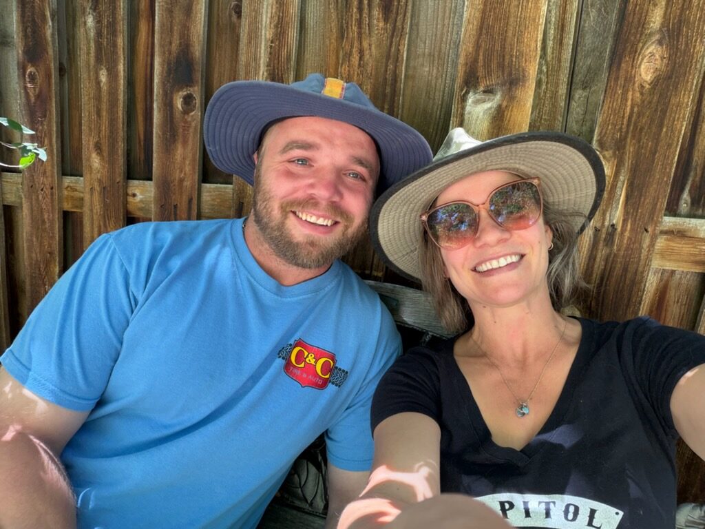 Davis Trachte and his mother smiling together