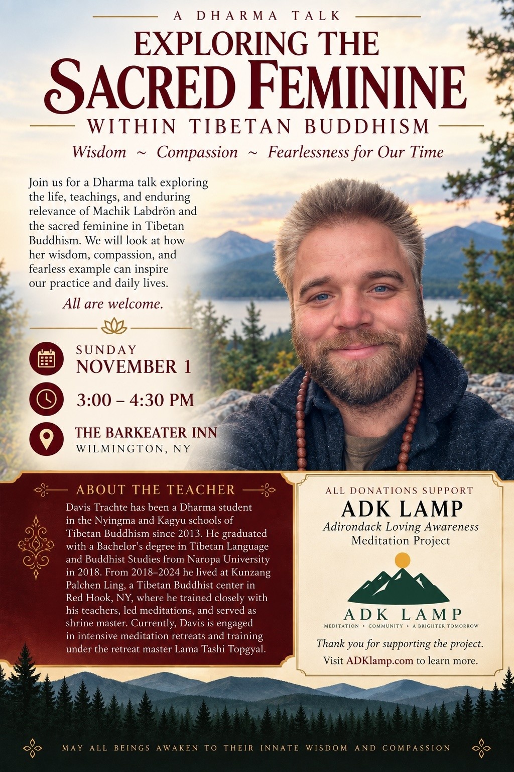 Event flyer for Exploring the Sacred Feminine